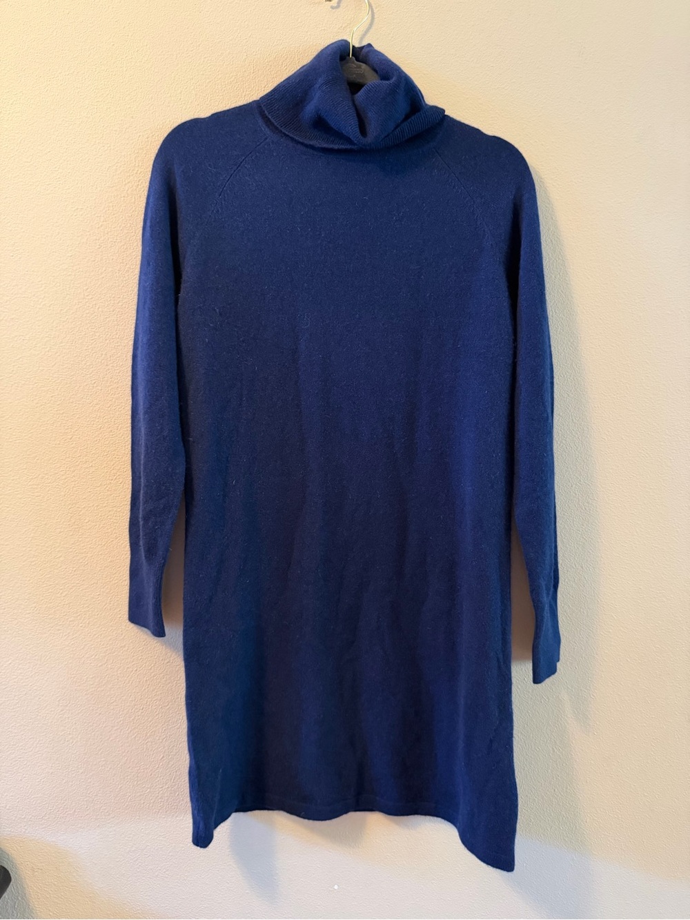 Quince 100% Cashmere Turtleneck Sweater Dress – Navy Blue – Size M